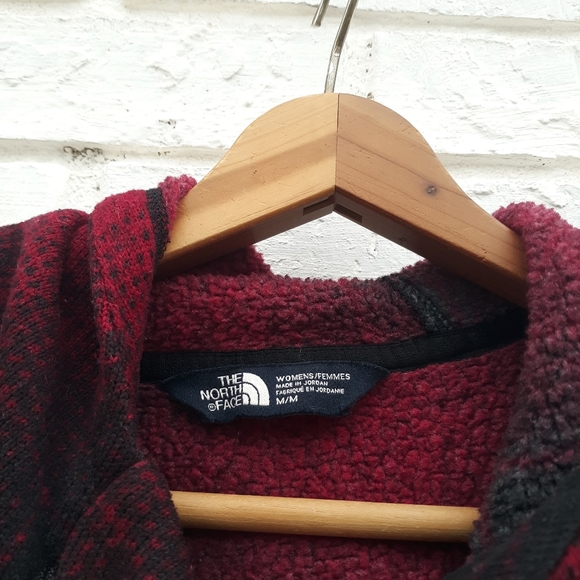 The North Face Crescent Plaid Hoodie Medium - Picture 5 of 8